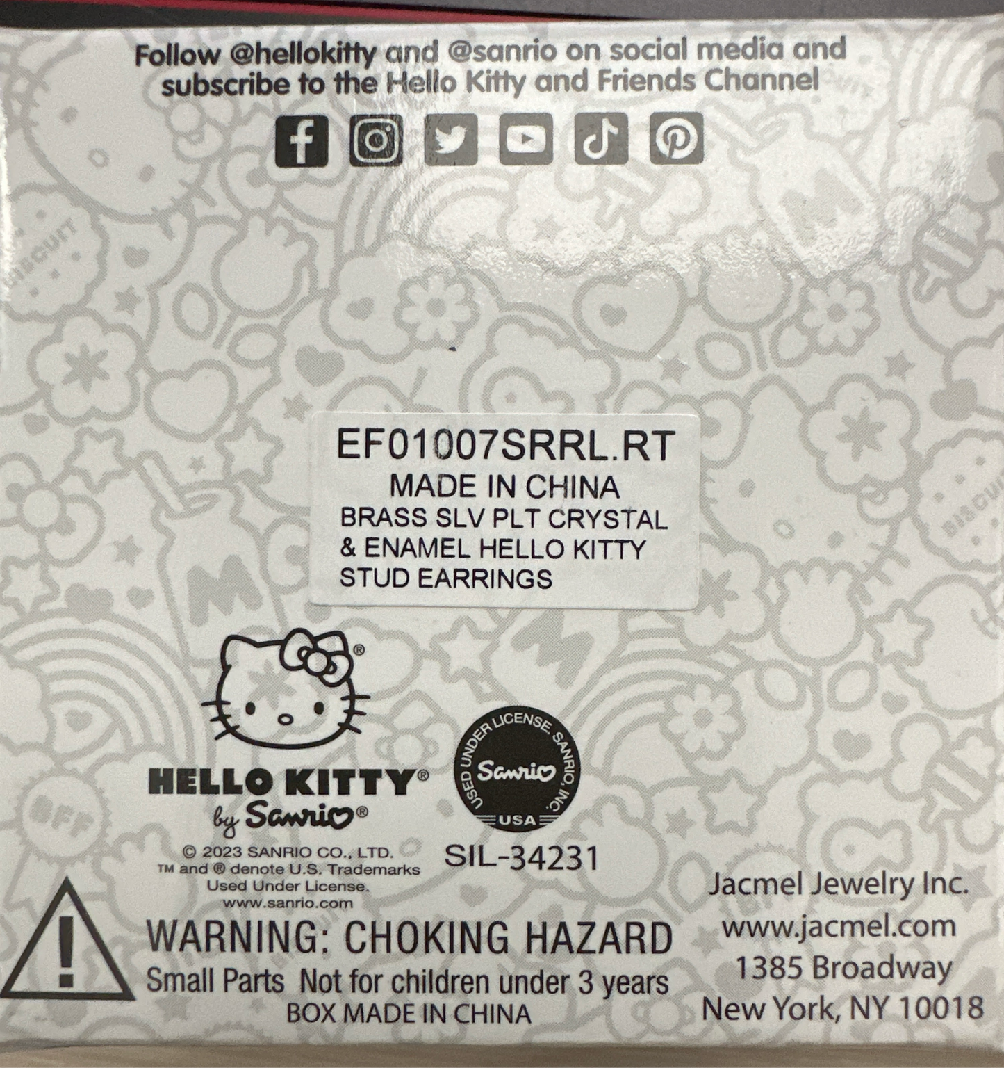 Hello Kitty Full Body Stud Earrings