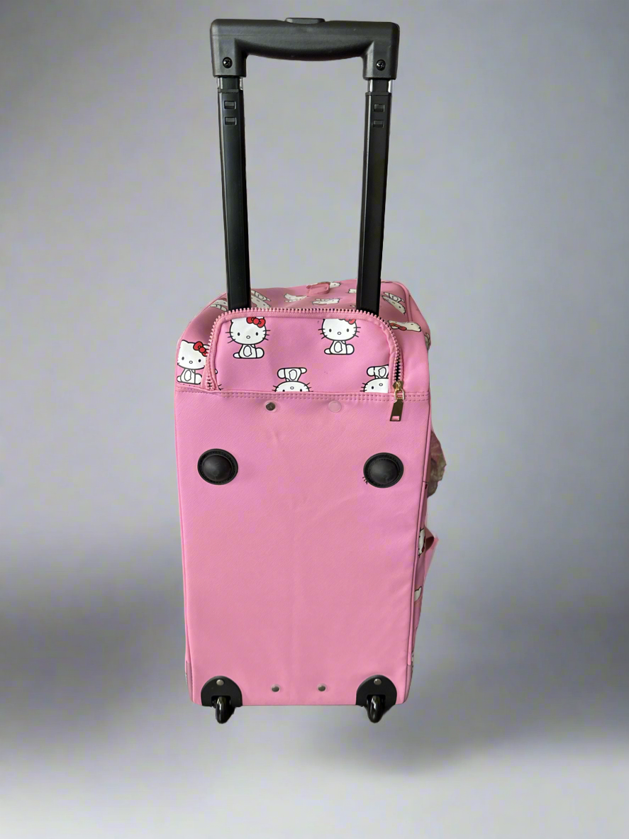 Hello Kitty Pink Rolling Duffel Carry-On Bag