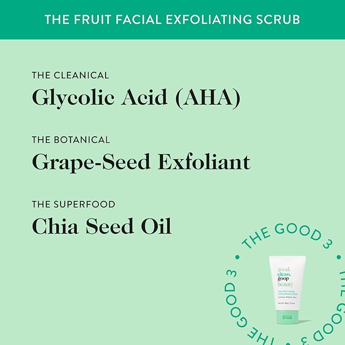 Good Clean Goop Beauty - The Fruit Facial Exfoliating Scrub 2.0 oz