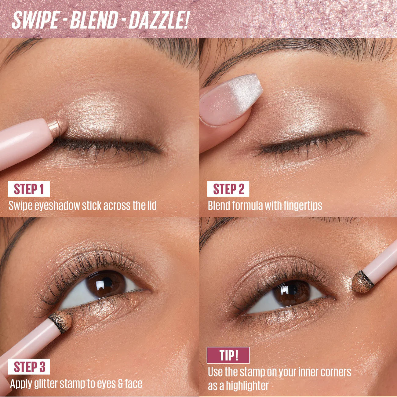 Kaja Wink Dazzle Eyeshadow & Glitter Multi-Stick - Choose