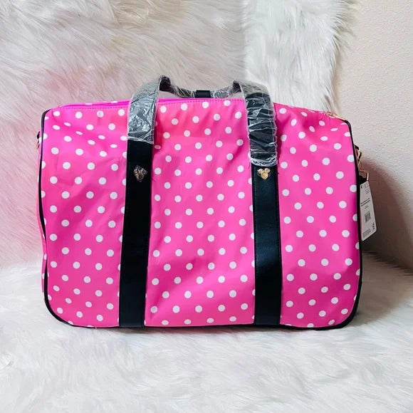 Disney Minnie Mouse Pink Polka Dot Rolling Travel Case