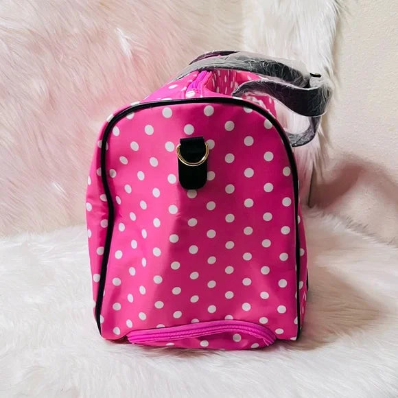 Disney Minnie Mouse Pink Polka Dot Rolling Travel Case