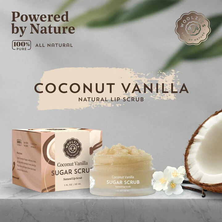 Woolzies Sugar Lip Scrub - Coconut Vanilla