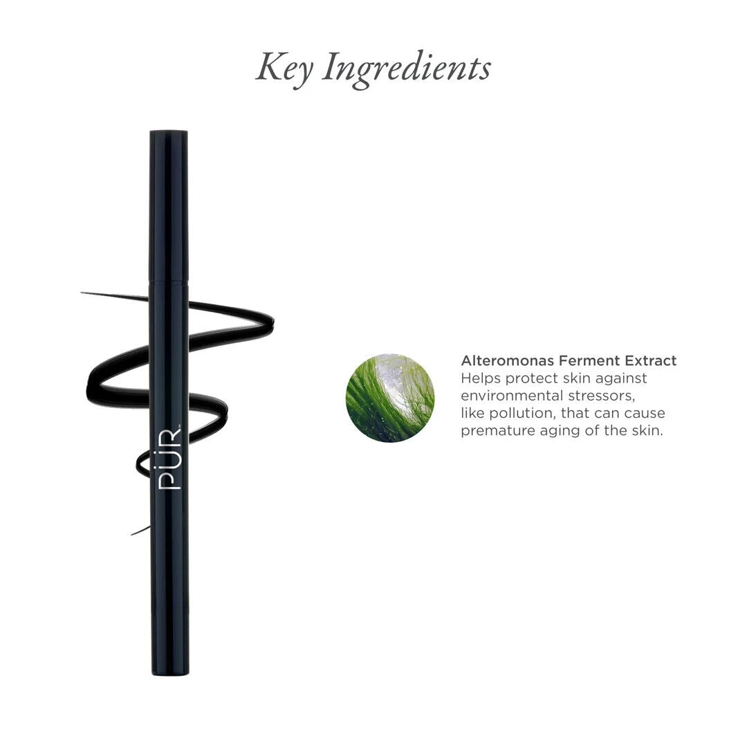 PUR On Point Waterproof Liquid Eyeliner Pen - Bold Black Matte