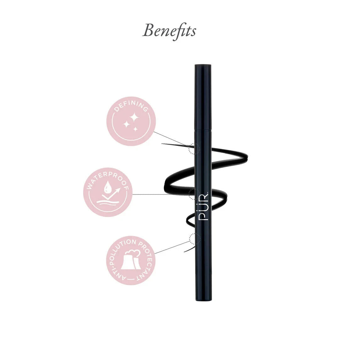PUR On Point Waterproof Liquid Eyeliner Pen - Bold Black Matte