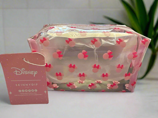 Disney Skinnydip London Clear TPU Pink Minnie Mouse Makeup Bag
