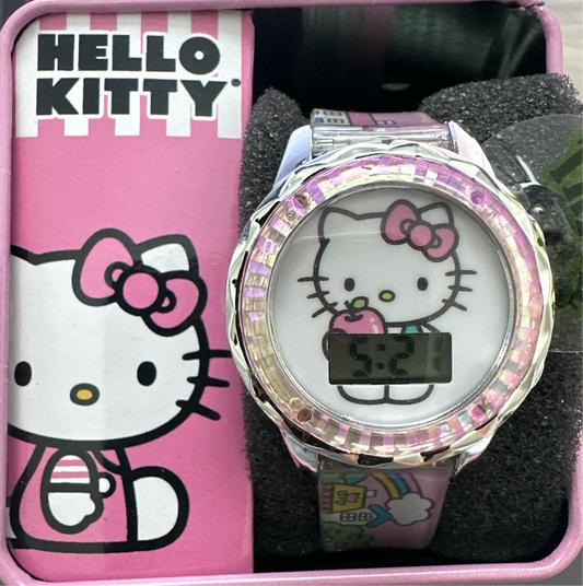 Hello Kitty Kid's Watch - Pink Crystal Rainbow City