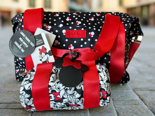 Disney Minnie Mouse 3 Piece Tote, Mini Duffle & Luggage Tag Set