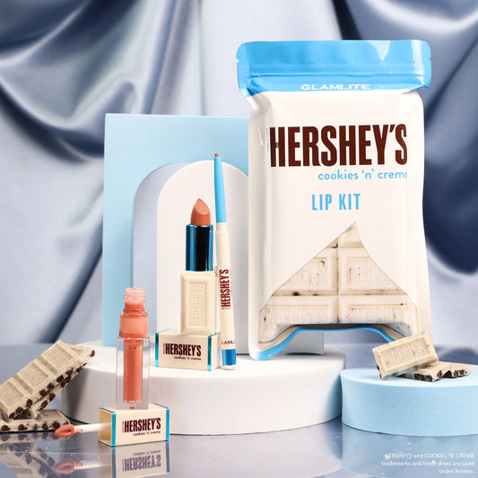 Hershey's x Glamlite Cookies n Creme Lip Kit
