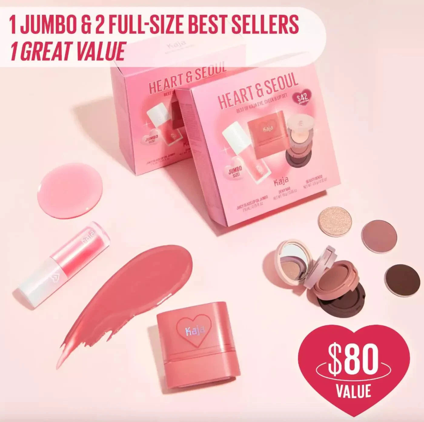 Kaja Heart & Seoul Best of Kaja Eye, Cheek & Lip Set