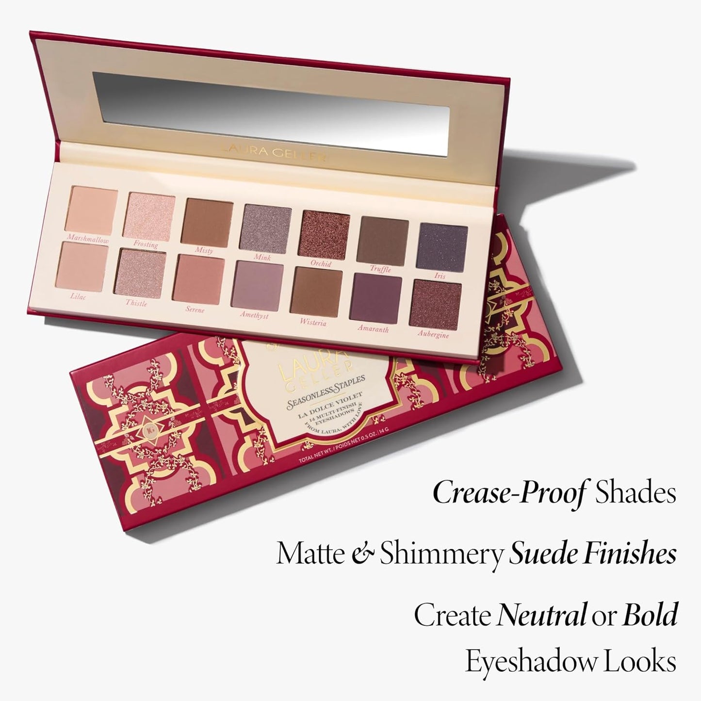 LAURA GELLER NEW YORK Seasonless Staples 14 Multi-Finish Eyeshadows - La Dolce Violet